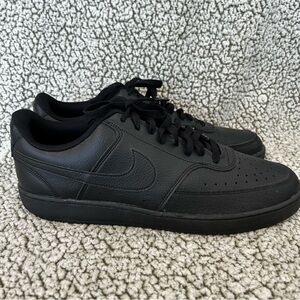 Nike Court Vision Men's Size 13 Low Triple Black Athletic Shoes